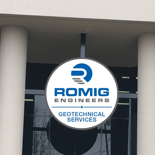 Circular Building Sign for Engineering Company Design by SoftSkills