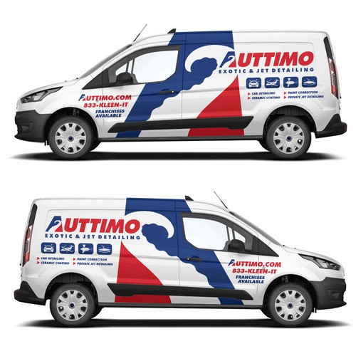 Eye- Catching Van Wrap for our Exotic car & Private Jet Detailing Business. Design by Rockyman