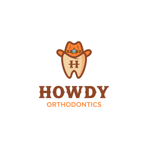 ISO fun, youthful, western themed logo for an orthodontic dental practice in the suburbs Design by DigitArte