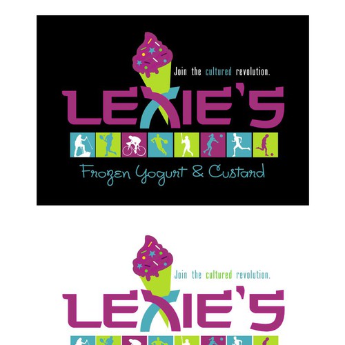 Lexie's™- Self Serve Frozen Yogurt and Custard  Ontwerp door dragonflydesigns