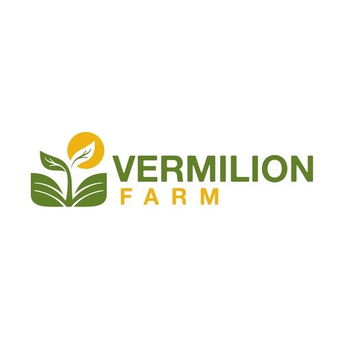 Vermilion Farm, new small farm logo and branding Design by Esui Studio