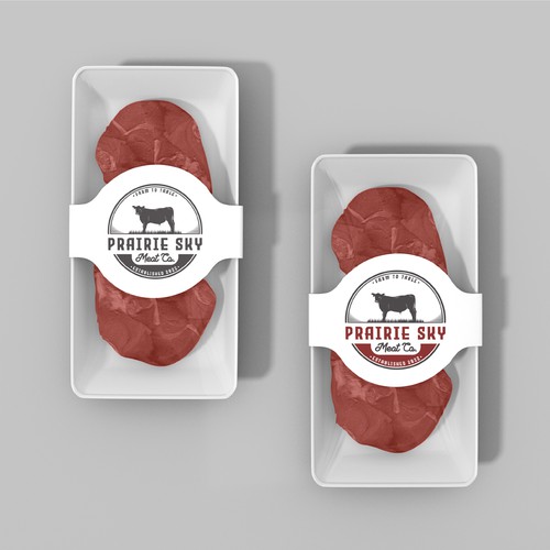 Classic logo design for a high end meat shop Design by ruangartjen