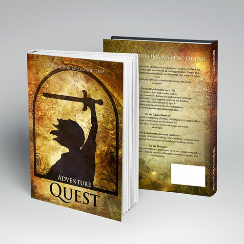 Book Cover for Adventure Quest, the Live-Action Roleplaying Game Design by Militza