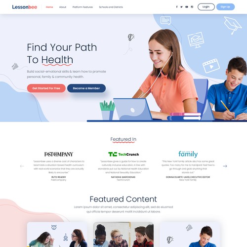 Gamified Health & Wellness Education Platform for Schools Design by Jasmin_A