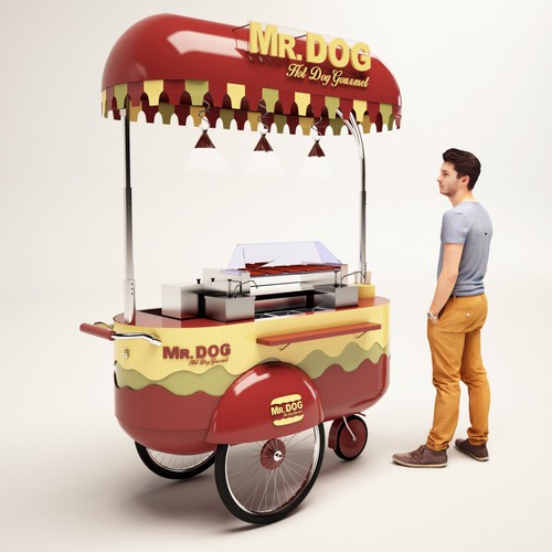 Food Cart To Sell Gourmet Hot Dog Design by R . O . N