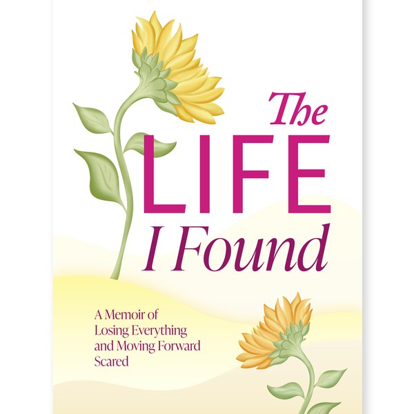 Illustration der Sonnenblumen - Buchcover Design