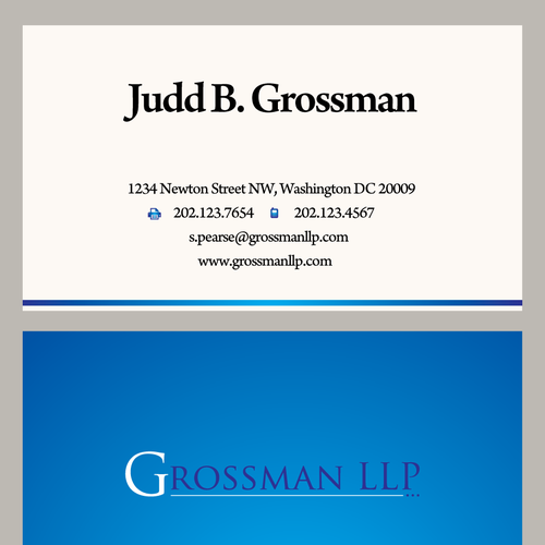 Help Grossman LLP with a new stationery デザイン by f.inspiration