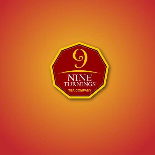 Tea Company logo: The Nine Turnings Tea Company Diseño de F&G