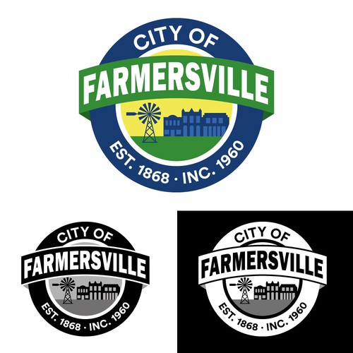 City of Farmersville Logo Diseño de yoximar