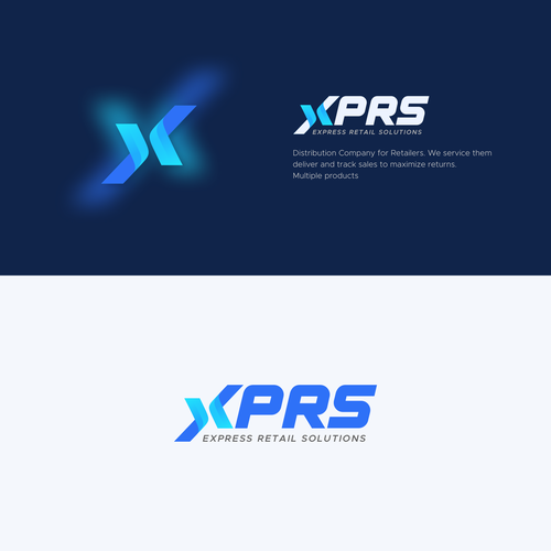XPRS Express Retail Solutions Logo. Mass distribution company Diseño de Bayudaswara