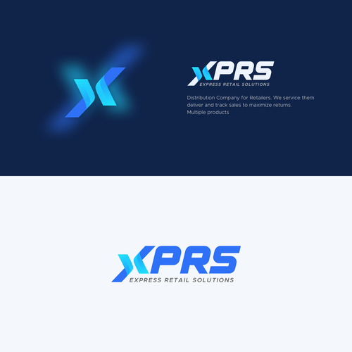 XPRS Express Retail Solutions Logo. Mass distribution company Design by bayudaswara