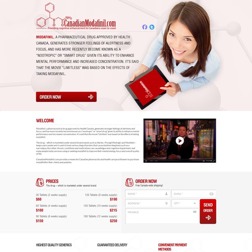 Create a professional landing page that sells a pharmaceutical drug to
health practitioners Design by A.D.S