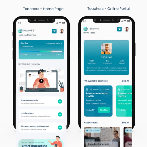 Mobile App Screens design for AI based Technology start up Design by MercClass