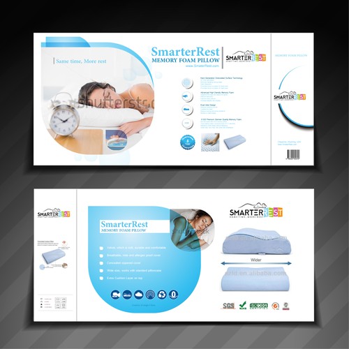 Smarter rest memory foam sales pillow