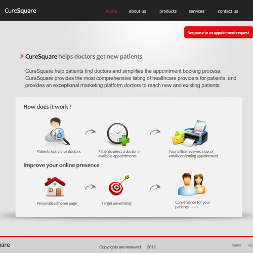 Create a website design for a  healthcare start-up  デザイン by Colorgeek