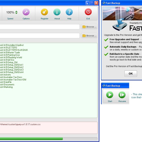 Button / GUI Design for Fast-Backup (Windows application) Design por Macy 99