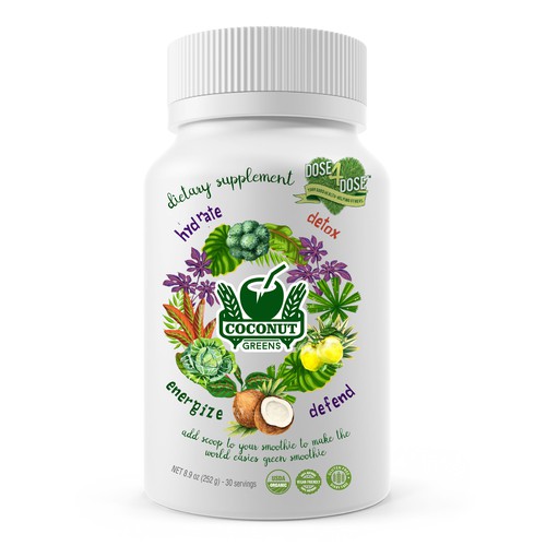 Designs Create stunning new packaging and label for Coconut Greens