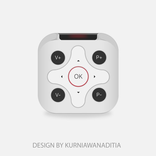 Remote control icon for iOS app Design by KurniawanAditia