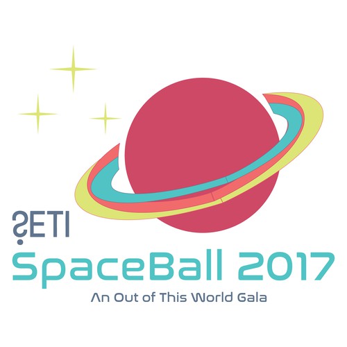 Design a fun yet sophisticated space themed event logo for the