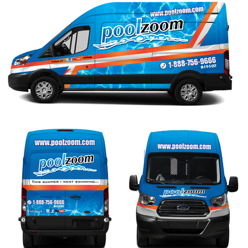 Van Wrap for a Fast Growing Swimming Pool Supply Company | Car, truck ...