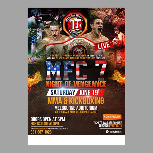 Creat our next Amatuer MMA Event Flyer- MFC 7: Night Of Vengeance Design by EPH Design (Eko)