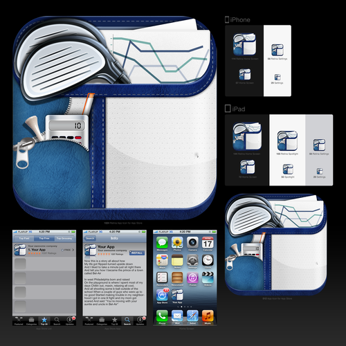  iOS application icon for pro golf stats app Diseño de Daylite Designs ©