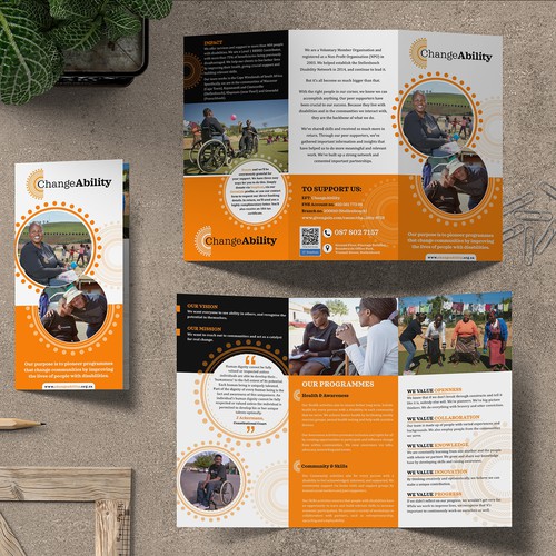 Designs | 99NONPROFITS WINNER - ChangeAbility Pamphlet: Support for ...