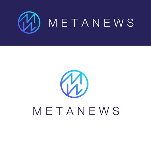 Design a logo for a web3 News platform called MetaNews Design by dellfi ©