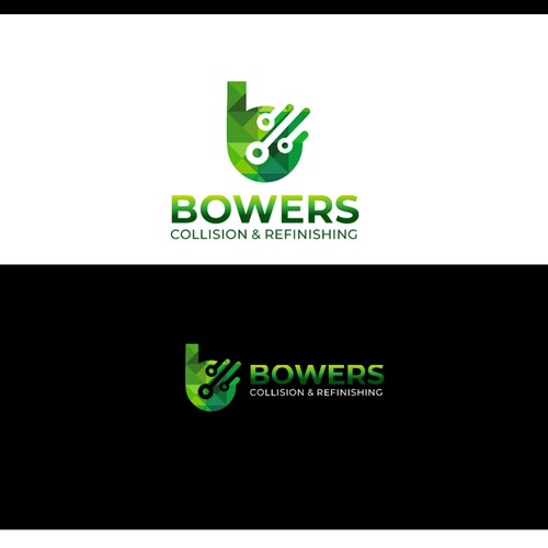 Bowers Collision and Refinishing Design by white8