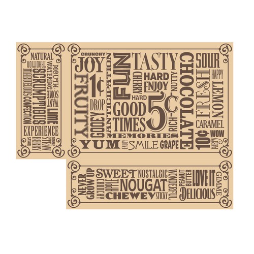 Design An Interesting Retail Vintage Candy Box / Subscription Candy Box!  (non gender or age specific, see details) Design by gcsgcs