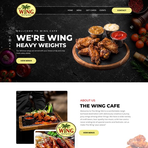 Design A Fresh New Website for The Wing Cafe & Tap House! Design by FixInc