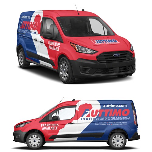 Eye- Catching Van Wrap for our Exotic car & Private Jet Detailing Business. Design by Rockyman