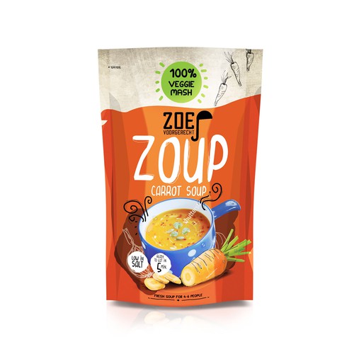 Modern / trendy soup packaging! Design by Teee-nuh