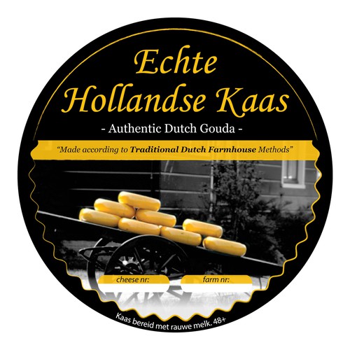 Sleek, Modern Cheese Label Design by Jeff - Ryde Style