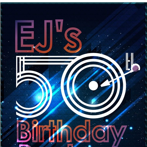 We need a logo for my friend EJ's 50th birthday bash Design by Davissen