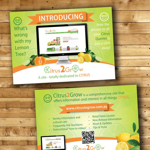 Design di Citrus Site needs eye catching Promotional Post Card with zest and zing di Julie ✨