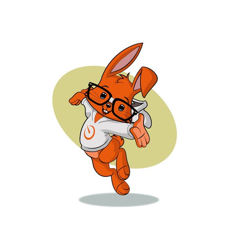 Cute geeky fun rabbit or monster for techies Design by CoolCreator