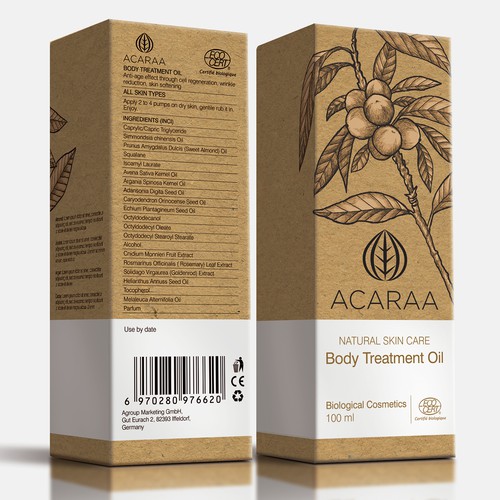 Creative Packaging Design for Natural Cosmetic Line Design by sapienpack