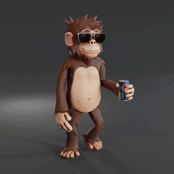 Monoloco monkey walking