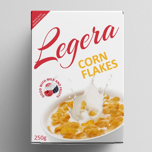 Premium cereal breakfast packaging (Corn Flakes) Design by neoflexdesign