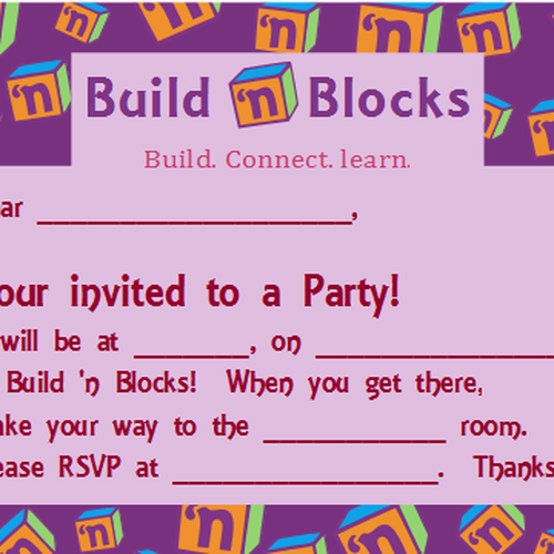 Build n' Blocks needs a new stationery Réalisé par Custom Paper