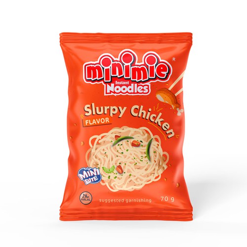 New packaging Design for Minimie Noodles Design by AnaHola