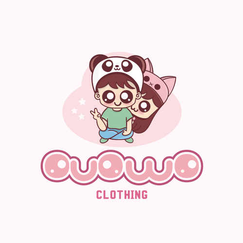 Cute and Fun logo for Kawaii themed clothing store Design by Woow Designs