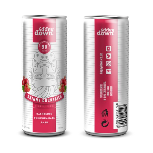 Premium Slim Can Packaging Design for a Global Award Winning Premixed Alcoholic Cocktail Brand Design by bcn_brs