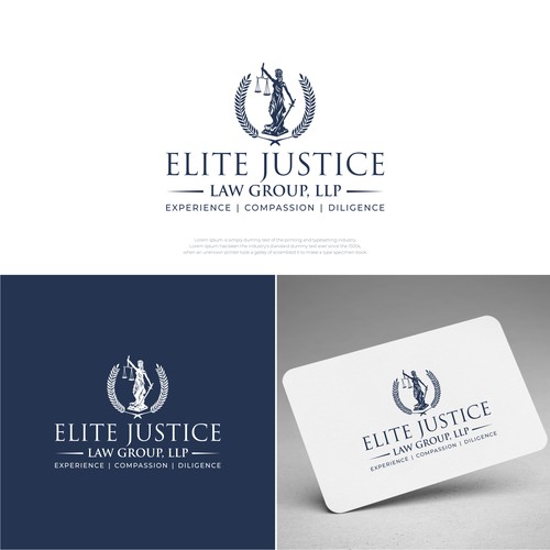 Elite Justice Law Group needs an empowering logo! Design by knight brands™