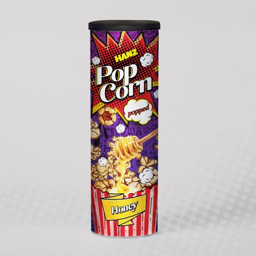 Premium Quality Popped Pop Corn Packaging Design réalisé par Dimario Moretti