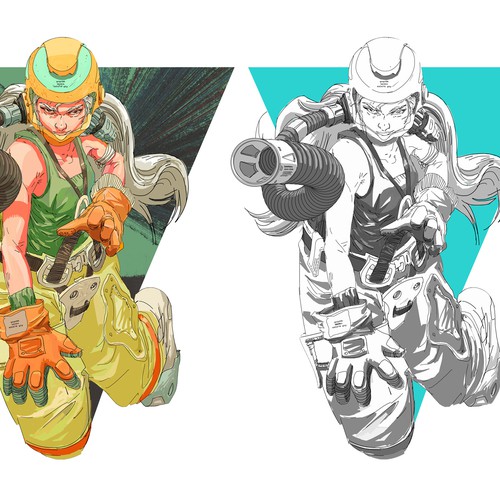 Illustrate a Sci-Fi girl, take over the universe! Design by Desert Monkeys