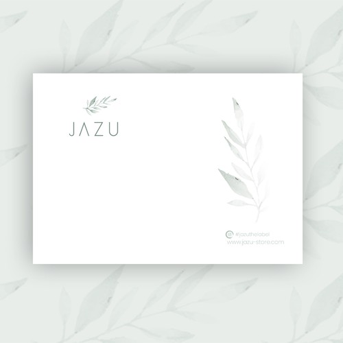 Thank you note for jewellery brand. Design by shabiha2ky