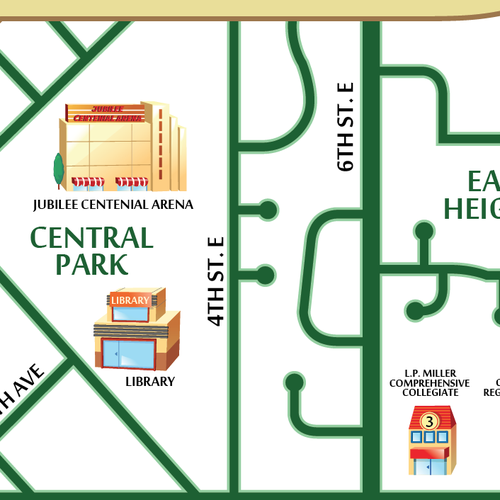 Modern and Engaging Map of Nipawin, SK Infographic contest