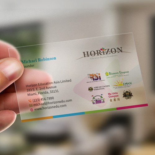Impactful business card design for an educational platform Design by Tcmenk